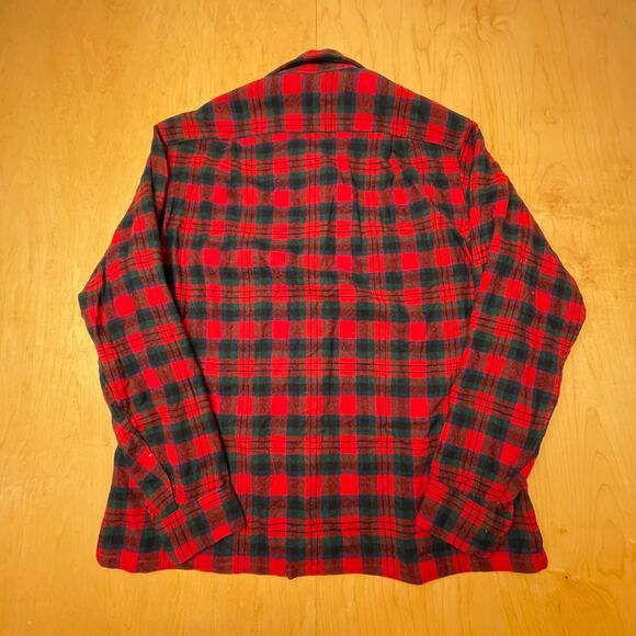 Vintage Pendleton USA Made 100% Wool Multicolor Size 16 Pattern VTG Shirt - Picture 8 of 9